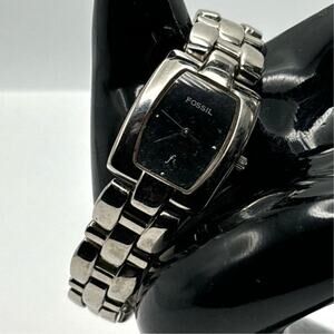 Vintage Silver Fossil Watch